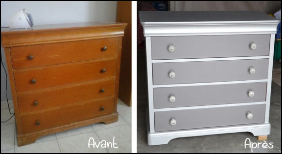 Relooking meuble avant après