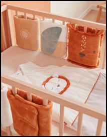 Tour de lit bébé coussin Noukie's Mix & Match