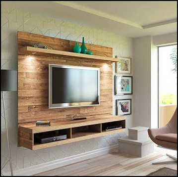 Habiller mur avec palette support TV